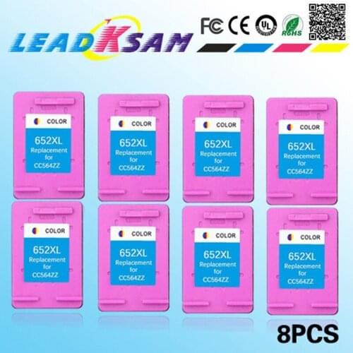 8PCS 652XL Color Ink Cartridge for HP652 Deskjet 1115 1118 2135 2136 2138 3635 3636 3835 4535 4536 4538 4675 4676 4678