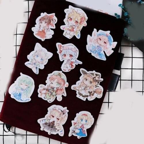 Anime Cartoon Touhou Project Yakumo Yukari Printed Stickers Cosplay Prop for Luggage Cases Mobile Phone Decor Gift 21pcs