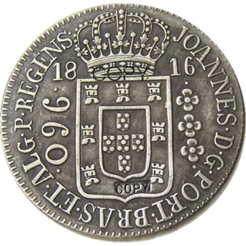 Brazil 1816 960 Ries Silver Plated Copy Coins