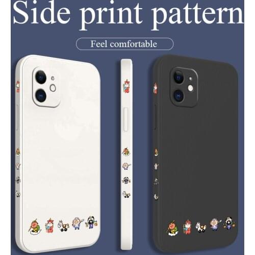 Wonderful Animal Phone Case For iPhone 12 Pro Max 11 X XS XR XSMAX SE2020 8 8Plus 7 7Plus 6 6S Plus Liquid Silicone Cover