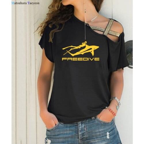 Fun Brave Deep Sea Diving print T Shirt Women short Sleeve Funny Summer Tshirt Sport Scuba Dlver Women Casual Tees Tops 5XL