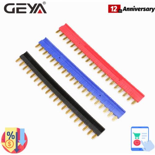 GEYA Slim Relay Connector Busbar Jumper Fast Wiring Plate Black Red Blue 1PCS