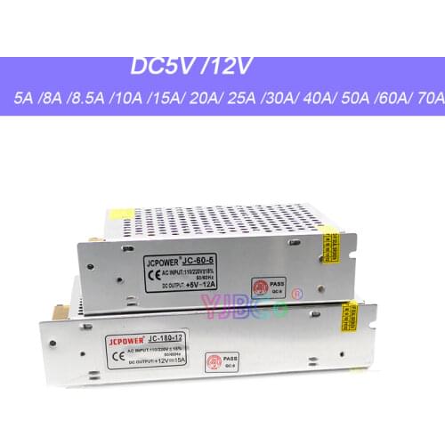 AC100-240V to DC5V 12V Switching Power Supply 5A 8A 8.5A 10A 15A 20A 25A 30A 40A 50A 60A 70A LED Strip Power Adapter