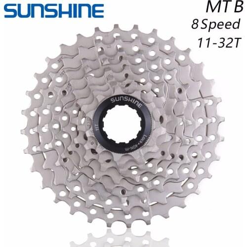 SUNSHINE MTB Mountain Bike Freewheel 8Speed 11-32T Bicycle Cassette Flywheel Sprockets Compatible for Parts SHIMANO M310 k7 X4
