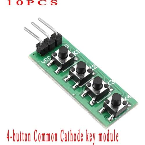 10pcs Keypad 4 Button Key Module Switch Keyboard For UNO MEGA2560 Breadboard