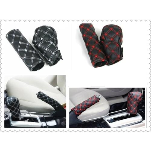 Car interior hand brake shift knob cover gear box 2 pieces / set for Mercedes Benz F015 B-Class ML63 M-Class Ener-G-Force