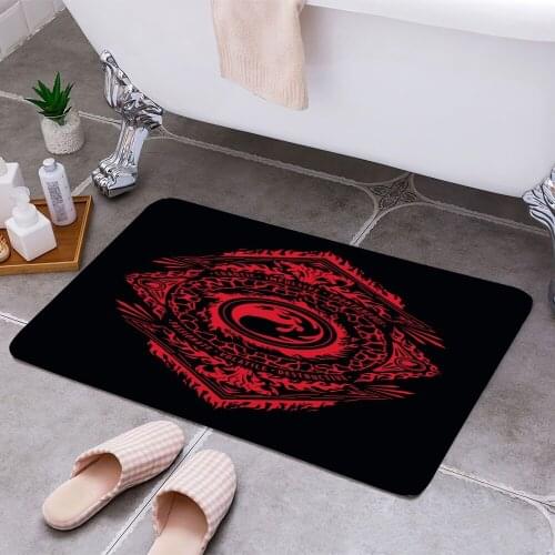 Red 3D Print Doormats Rectangle Non-Slip DoorMat Bedroom Kitchen Entrance Print Door rugs Dropshipping