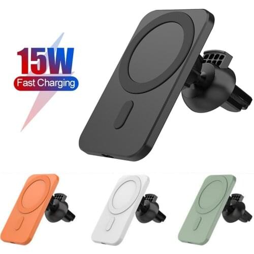 For iphone 12 Pro 12Pro Max 12mini Magsave Wireless Charger 15W Magnetic Phone Car Holder Air vent Magsfing Adsorbable Car Mount