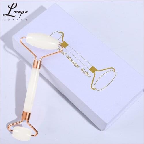 Natural Jade Massage Tool Facial Massage Roller Jade Natural White Jade Roller Body Relaxation Weight Loss Beauty Face-lift Tool