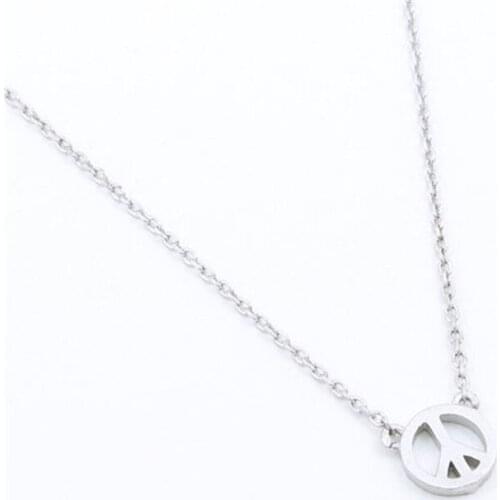 Fashion selling Peace Sign Necklace for women tiny delicate christmas gift jewelry