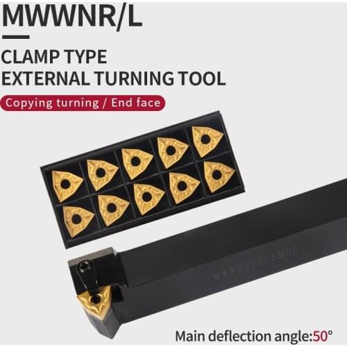 MWWNR2020K08 MWWNR2525M08 MWWNL2525M08 External Turning Tool Holder WNMG08 Carbide Inserts WWLNR Lathe Bar CNC Cutting Tools
