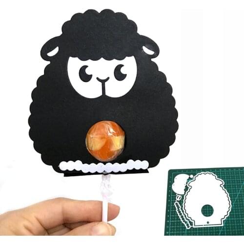 New Metal Cutting Dies Animal Sheep Lollipop Holder Embossing Scrapbooking Stencil Craft Cut Die For DIY Card Crafts Handmade