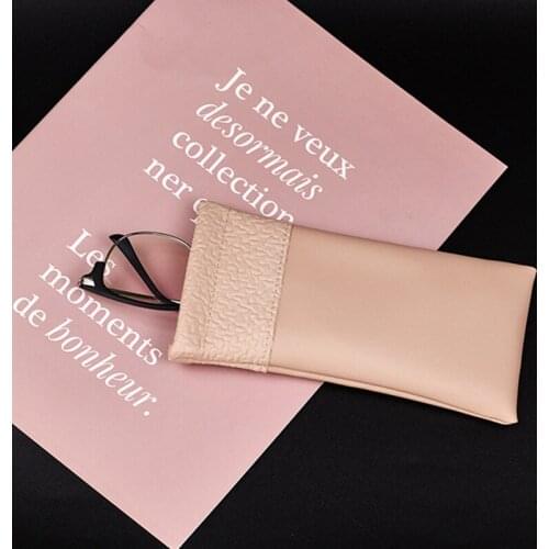 New Soft Waterproof PU Leather Sun Glasses Case Reading Glasses Pouch Simple Eyewear Storage Bags Sunglasses Eyewear Accessories