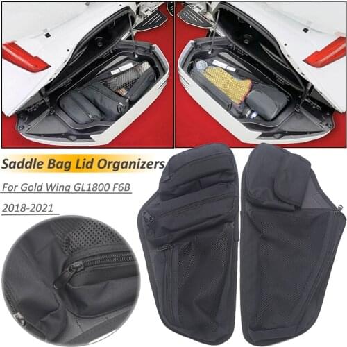 Saddle Bag Lid Organizers For HONDA Gold Wing 1800 GL1800 F6B 2018 2019 2020 2021 Trunk Lid Saddlebag Organizer Bags GL 1800