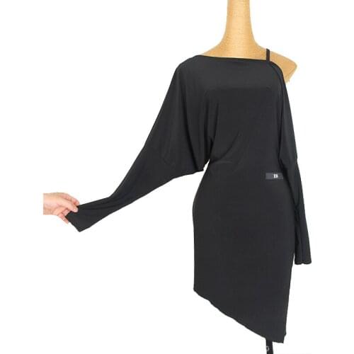 Latin Dance Dress Women Adult Long Sleeve Sling Clothes Latin Practice Clothes Rumba Tango Samba Salsa Stage Clothing DQL4949
