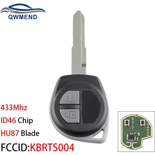 BHKEY KBRTS004 for Suzuki Key Remote ID46 Chip Car Key HU87 Blade For Suzuki Swift SX4 ALTO Vitara Ignis JIMNY Splash 433 Mhz