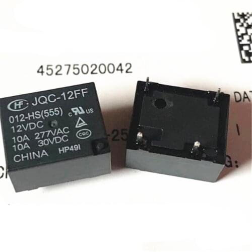HOT NEW 24V relay JQC-12FF 012-HS JQC 12FF 012 HS JQC12FF012HS JQC-12FF-012-HS 12VDC DC12V 12V 10A 4PIN