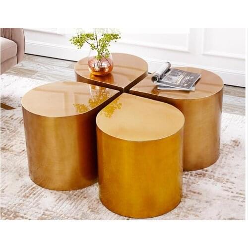 Modern mini Nordic wrought iron side corner table small coffee table bed table