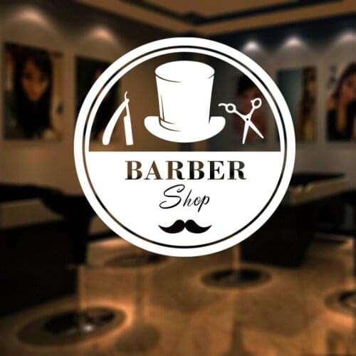 Barber Shop Sticker Customized Chop Bread Decal Posters Vinyl Wall Art Decor Windows Decoration Haircut Shavers Decals