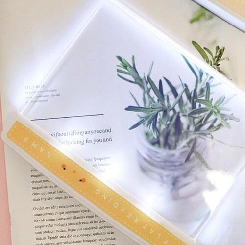 Creative Flat Plate LED Book Light Reading Night Light Portable Travel dormitory Led Desk Lamp Eye Protect for Home Bedroom