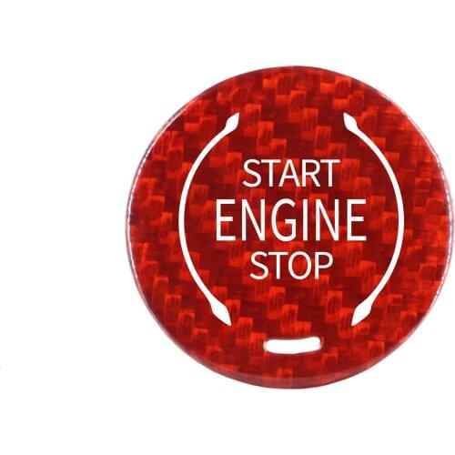 Carbon fiber For One-click start of car interior modification parts on Cadillac XT4 XT6 CT5 real Automotive Interior Stickers