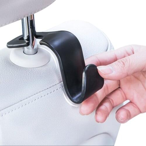 2Pcs Universal Car Back Seat Headrest Hanger Hooks for KIA RIO Ford Focus Hyundai IX35 Solaris Mitsubishi ASX Outlander Pajero