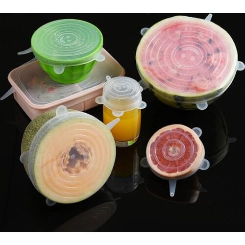 Universal Lid Silicone Bowl Pot Lid Silicone Cover Food Fresh Cover Microwave Cover Kitchen Accessories
