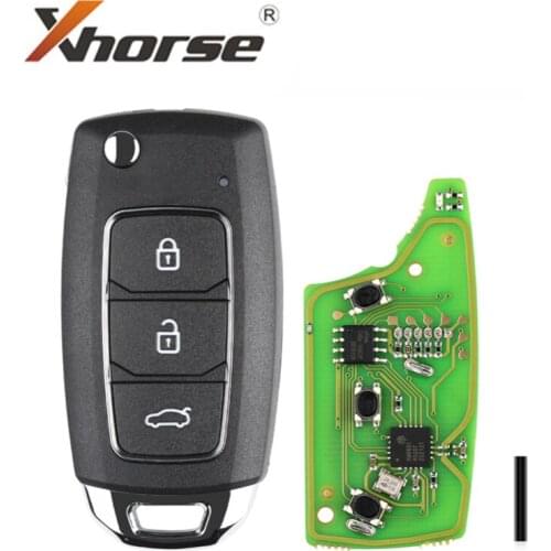 XHORSE XKHY05EN HYU.D style Wired for HYUNDAI Universal Remote Key Fob 3 Button work with VVDI Key Tool (English Version) 1 pcs