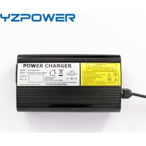 YZPOWER 43.2V 8A 7A 6A Lifepo4 Lithium Battery Charger For 36V Li-Ion Lipo Battery Pack Ebike Electric Bike Aluminum Case