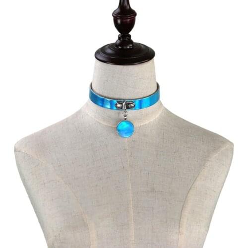 1PCS Punk Choker Fashion Creative Round Faux Leather Choker Party Choker for Women Girls Party Cosplay Jewelry Accessories