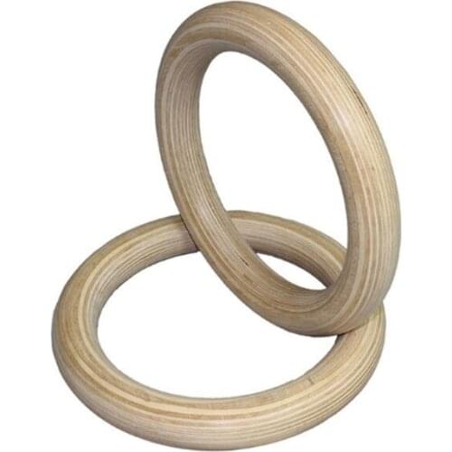 1pcs Gym Rings, Wooden Gymnastic Rings Fitness Heavy Duty Gym Training Ring U2JB