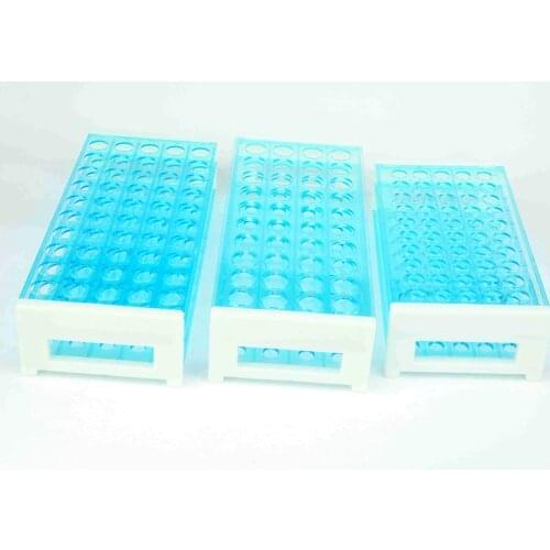 13/16/18mm Hole Diameter 40/50 Holes Plastic Double Deck Test Tube Stand Rack