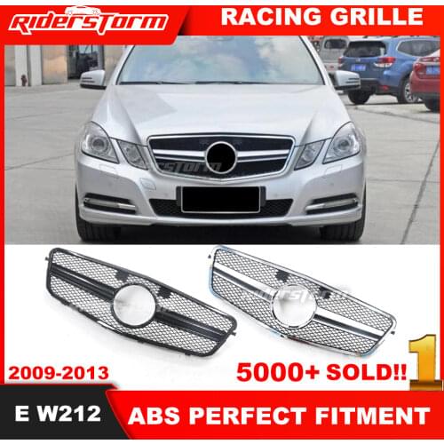 GT style Front grille Suitable for amg E class W212 Grille E300L E400L E200 E350 Grill Without Emblem 2010-2013