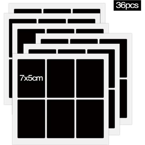 36pcs Spice Labels Kitchen labels stickers Removable Spices Jars Stickers Organizer Storage Bottles Jar Jam Label Blackboard Tag