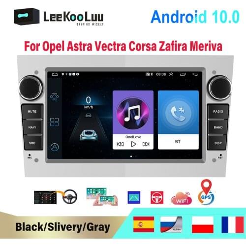 LeeKooLuu Radio 2 din Car Android 10.0 Multimedia Player GPS Navigation For Opel Astra J H Vauxhall Vectra Antara Zafira b Corsa