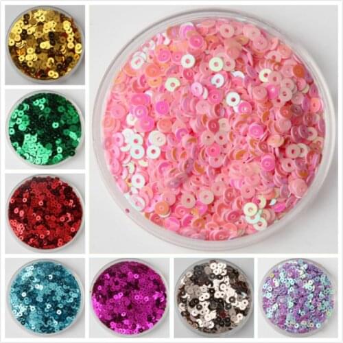 3mm 4mm 5mm 6mm Matting Sequin PVC Flat Round Dull Polish Sequins Paillettes Sewing Wedding Craft Women Garments Accessories