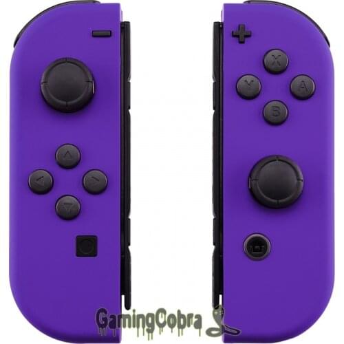 Custom Soft Touch Purple Controller Housing With Full Set Buttons DIY Replacement Shell Case for Nintendo Switch Joy-Con