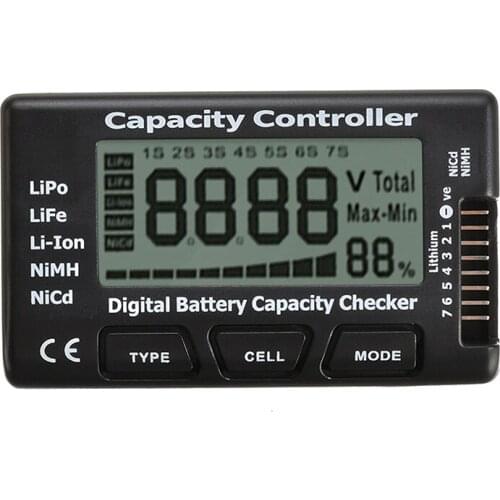 LCD Digital Battery Voltage Tester Checking Tool Controller For Lipo LiFe Li-ion NiMH RC Battery Accessories
