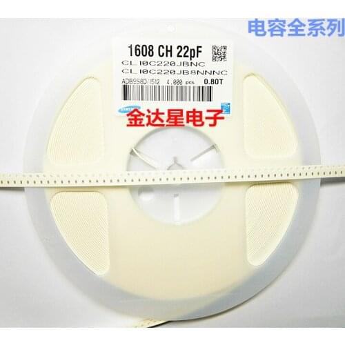 CL10C220JB8NNWC CL10C220JB8NNNC CL10C220JB8NFNC CL10C220GB8NNWC CL10C220GB8NNNC 0603 22pF 50V C0G ±5% ±2% Chip capacitors