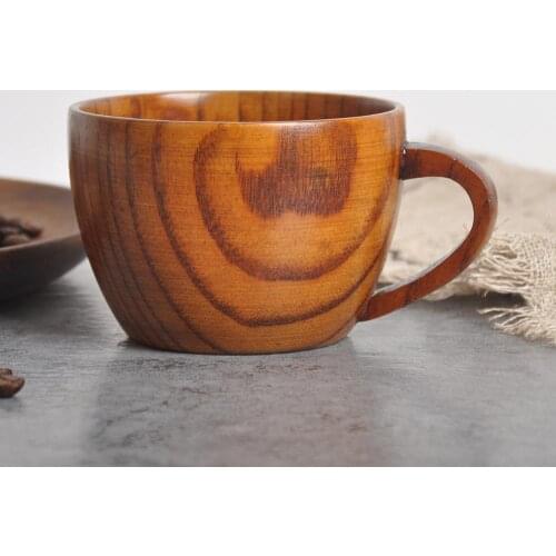 Jujube Wooden Cup Handmade Coffee Beer Wine Juice Milk Water Mug Holiday Gift Drink Cups- Gift Eco-friendly Drinkware