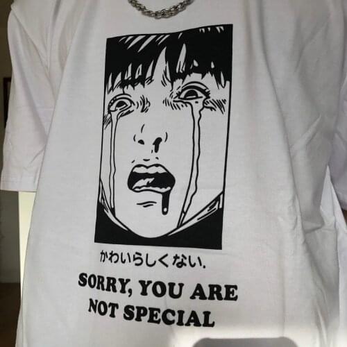 Sorry you are not special Letter summer fun female short sleeve hip hop tops tees casual fashion loose big size Harajuku T-shirt
