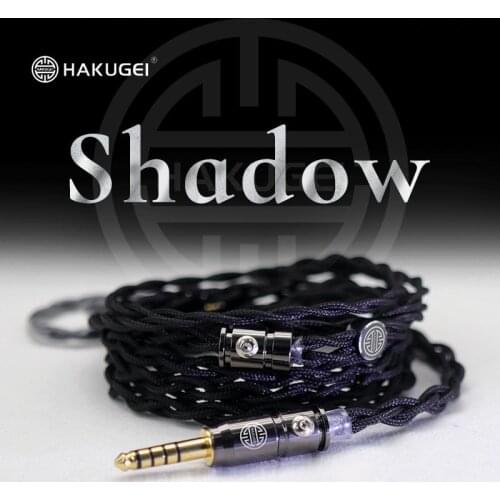 HAKUGEI Shadow. litz pure silver & litz 6NOCC copper Nylon shielding earphone cable 4.4 3.5 2.5 0.78 MMCX