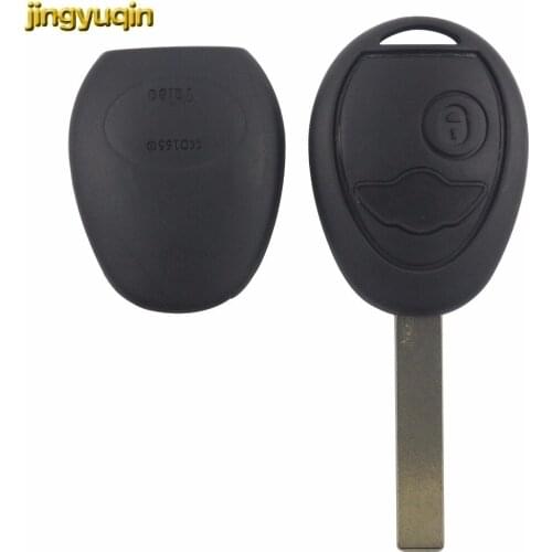 Jingyuqin 2 Buttons Uncut Blade Remote Car Key Case Shell Fob Key Cover For BMW Mini Cooper R50 R53 Alarm Systems Security