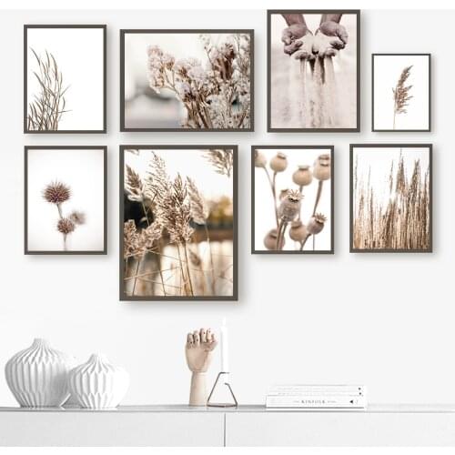 Reed Wild Plant Sand Nordic Posters And Prints Wall Art For Living Room Scandinavian Home Decor Canvas Painting Wall Pictures