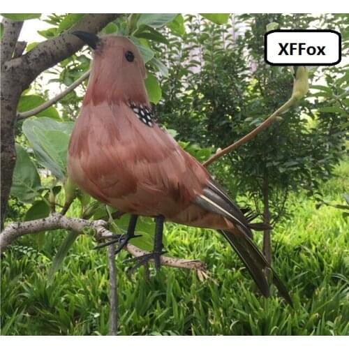 Cute real life turtledove bird model foam&feather simulation brown bird doll gift about 25cm xf0450