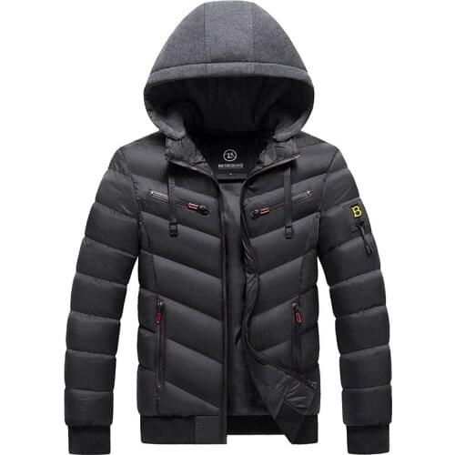 -20 Degree Winter Thick Warm Cotton Padded Jacket Mens Hooded Parkas Windbreaker L-4XL Large Size Male Casual Cotton Jackets