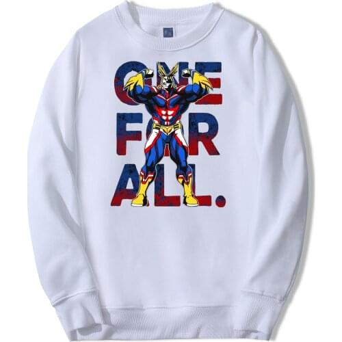 My Hero Academia 2019 Autumn Winter All Might Hoodies Sweatshirt Men Adult Hoody Fleece Japan Anime One For All Casual Tracksuit