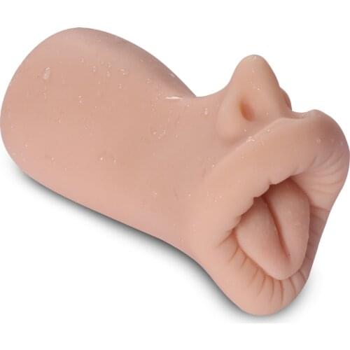 Male Supplies Gay Tool Mouth Aircraft Cup Realistic Deep Throat Masturbator Silicone Artificial Vaginal Blowjob Anal