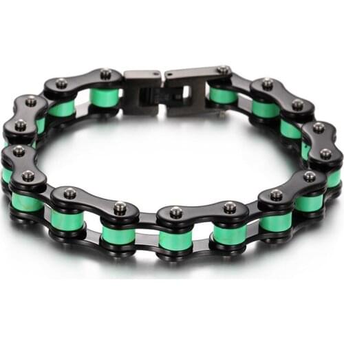 New jewelry chain chain bracelet black and white bracelet men 's titanium steel bracelet