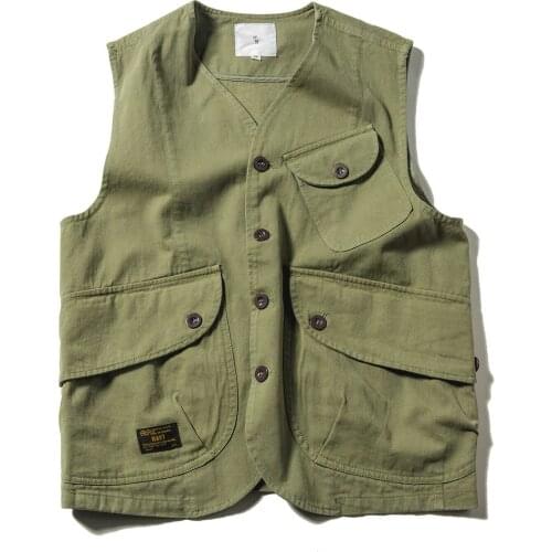 New Autumn Fashion Black Sleeveless Jacket Men Cotton Vest With Many Pockets Casual Mens Cargo Vests Waistcoat